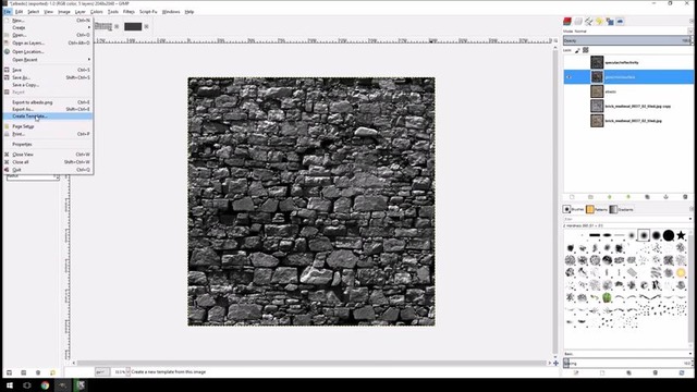 Creating a PBR texture for Unreal Engine 4 in GIMP