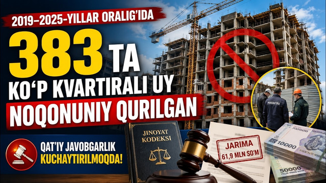 Odamlarni noqonuniy uylarga ko‘chirgan mansabdorlar endi jinoiy javobgarlikka tortiladi