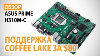 Обзор материнской платы ASUS PRIME H310M-C Поддержка Intel Coffee Lake за $80