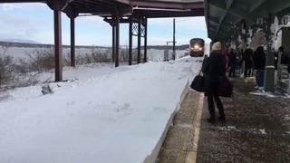 Столкновение со снегом на Железнодорожном вокзале