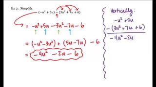 1 – 7 – Adding and Subtracting Polynomials (8-32)