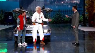 (рус. озвучка)Marty McFly & Doc Brown посетили шоу Джимми Киммеля в озвучке Бочарика