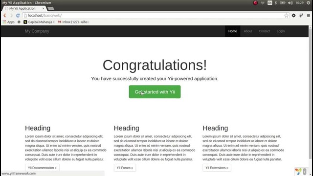 Yii2 Lesson – 1 Installing the framework and Creating Our First Application