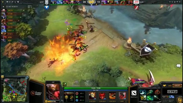 DOTA2: Manila Major: LGD vs MVP (Group D, Game 2)