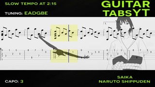 Naruto Shippuden – Saika (Colourful Mist) Guitar Tutorial Guitar Lesson TABS HD