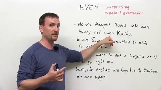 English Vocabulary – EVEN- even though, even if, even when