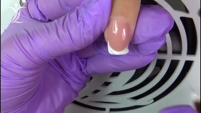 Выкладной френч на натуральных ногтях без использования форм