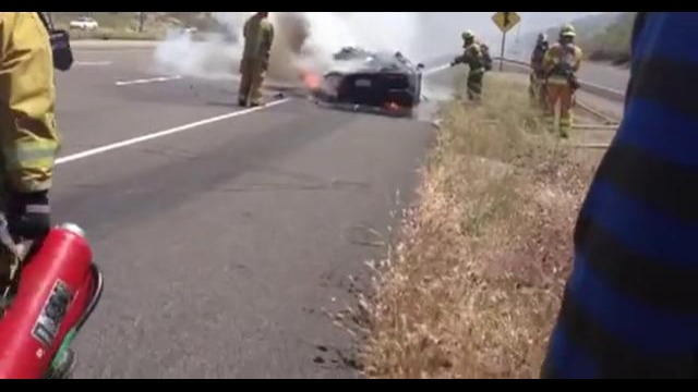 Lamborghini Aventador в огне