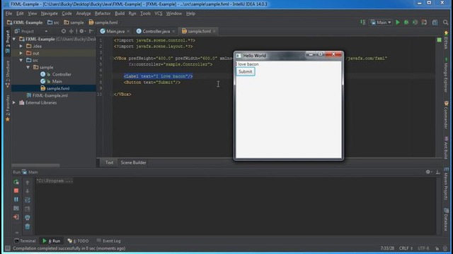JavaFX Java GUI Tutorial – 32 – Controllers in FXML