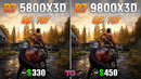 Ryzen 7 5800X3D vs Ryzen 7 9800X3D – Test in 10 Games