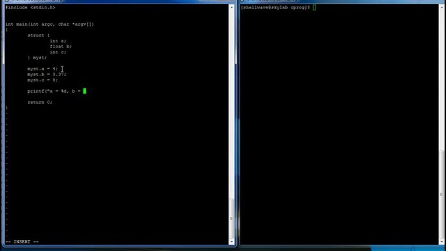 C Programming in Linux Tutorial #010 – - struct- Statement