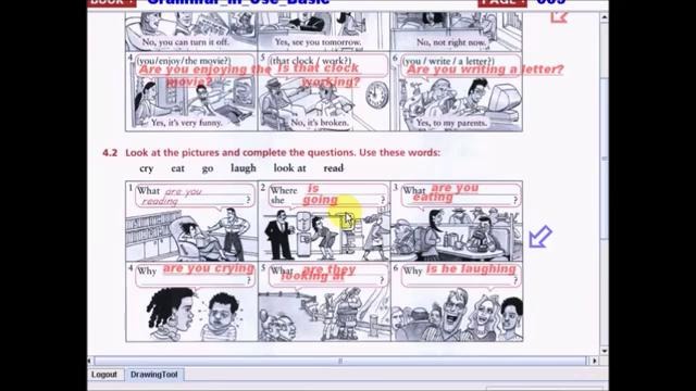 Grammar In Use Basic lesson 4 – Present continuous quesions