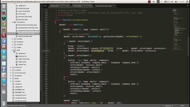 Yii2 Framework – Урок 21 – Отправка сообщения на почту с вложением