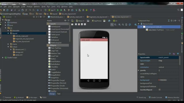 Android Studio Tutorial – 39 – Add a Fragment to an Activity using XML