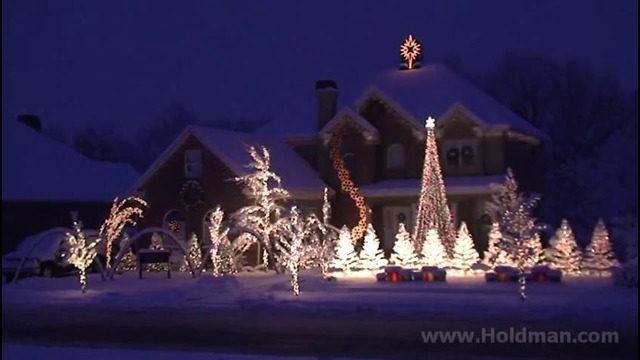 Волшебная подсветка дома к Новому году