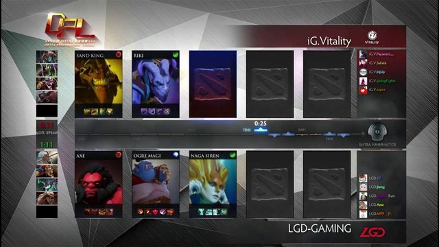 DPL Season 2 – LGD vs iG.Vitality (Game 1)