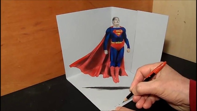 3D иллюстрация Superman