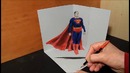 3D иллюстрация Superman