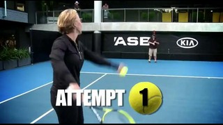 Снос головы с помощью тенисного мяча
