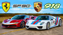 Кто победит в заезде: Ferrari SF90 или же Porsche 918 Spyder