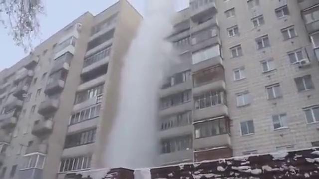 Эксперимент с кипятком на морозе