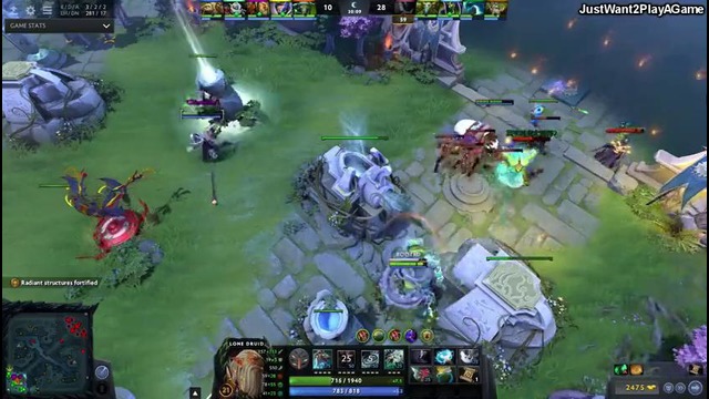 MidOne Dota2 [Lone Druid] 81min Epic Game- Megacreep COMEBACK