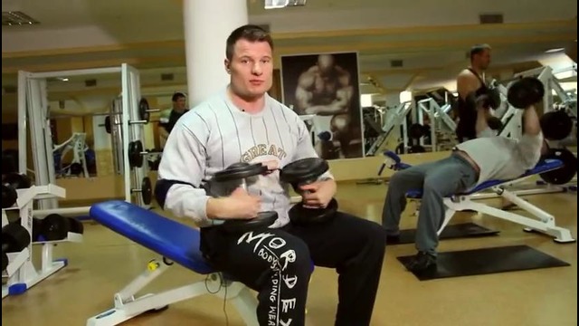 Упражнения с гантелями дома плечи, руки, грудь