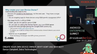 Create your own device owner why how and why not