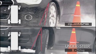 Audi quattro vs bmw xdrive vs mercedes 4matic snow test