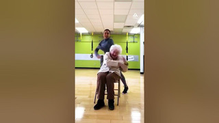 Elderly Woman Performs Dance Routine in Chair | People Are Awesome #shorts