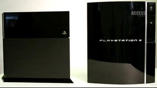 Сравнение размеров PlayStation 4 и PlayStation 3