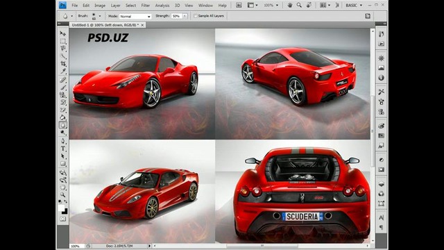 Adobe Photoshop Darslari 10-dars: «Blur», “Sharpen, «Smudge», «Dodge» asboblari