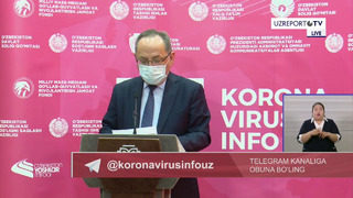 Bosh davlat sanitariya inspektori Nurmat Otabekov ishtirokida koronavirusga bag’ishlangan brifing
