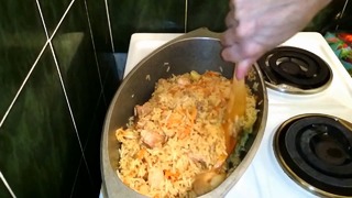 Плов пошаговый видео рецепт узбекского плова дома на газовой плите
