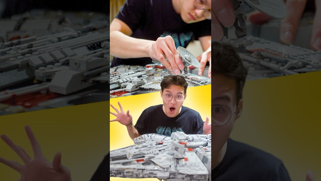 How quickly did he build the 7,500 piece Millennium Falcon