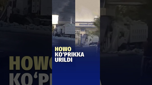 Andijonda bugun, 5-avgust kuni yuk mashinasi temiryo‘l ko‘prigi ustuniga urildi