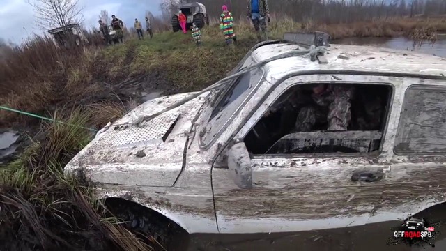 OffroadSPB. Перезалив) Самый глубокий брод. Утопили все машины