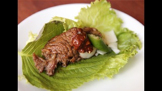 Korean beef barbecue («LA Galbi»: 갈비)