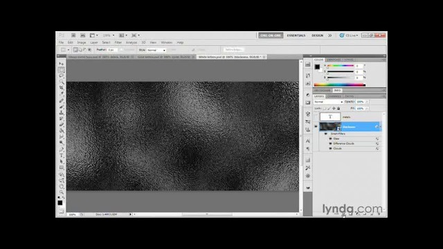 Photoshop – Creating a hammered metal background (Lynda.com)