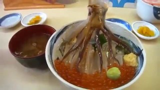 Танцующий кальмар. Блюдо из Японии | Dancing squid from Japan