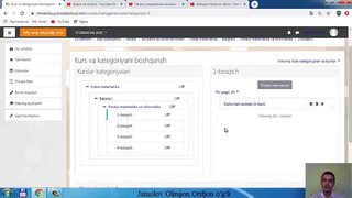 Moodle tizimida kurs yaratish