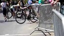Массовое падение на велогонках
