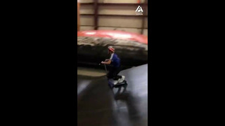 The Kid Defies Gravity On A Scooter