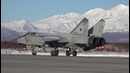 Истребителей МиГ-31на сверхзвуковых скоростях в стратосфере
