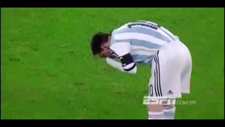 Месси плохо почувствовал себя в матче Romania vs Argentina 2014