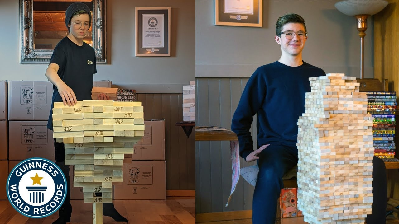 Stacking Jenga Blocks On A Jenga Block Guinness World Records Mover.uz