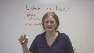 English Vocabulary – Listen & Hear – What’s the difference