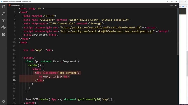 Complete React Tutorial (& Redux) #4 – React Components – YouTube