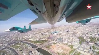 Парад победы 9 мая в Москве вид с самолётов, вертолётов