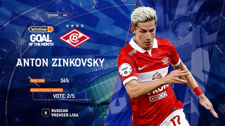 Anton Zinkovsky scored the best goal in October | RPL 2022/23
